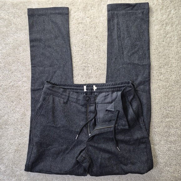Taylor Stitch Mens Wool Pant 30 Gray Wool Blend Stretch Slim Drawstring Office - Picture 1 of 14